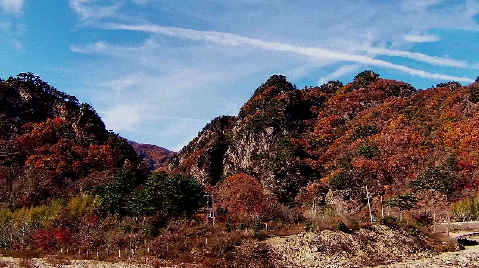 本溪湖里村冬季景色,本溪湖里村景色视频