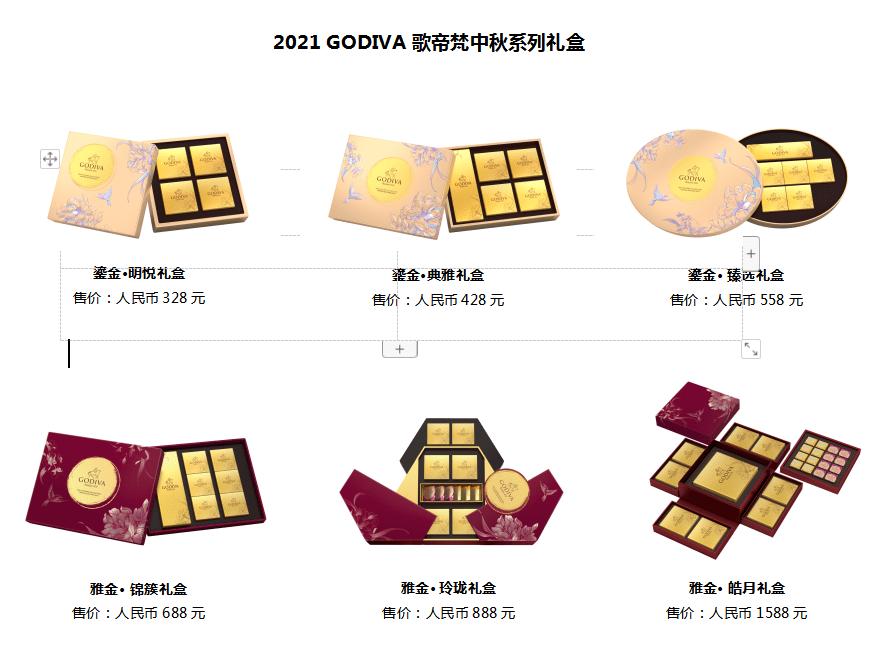 godiva歌帝梵中秋限量版,2021godiva歌帝梵中秋系列