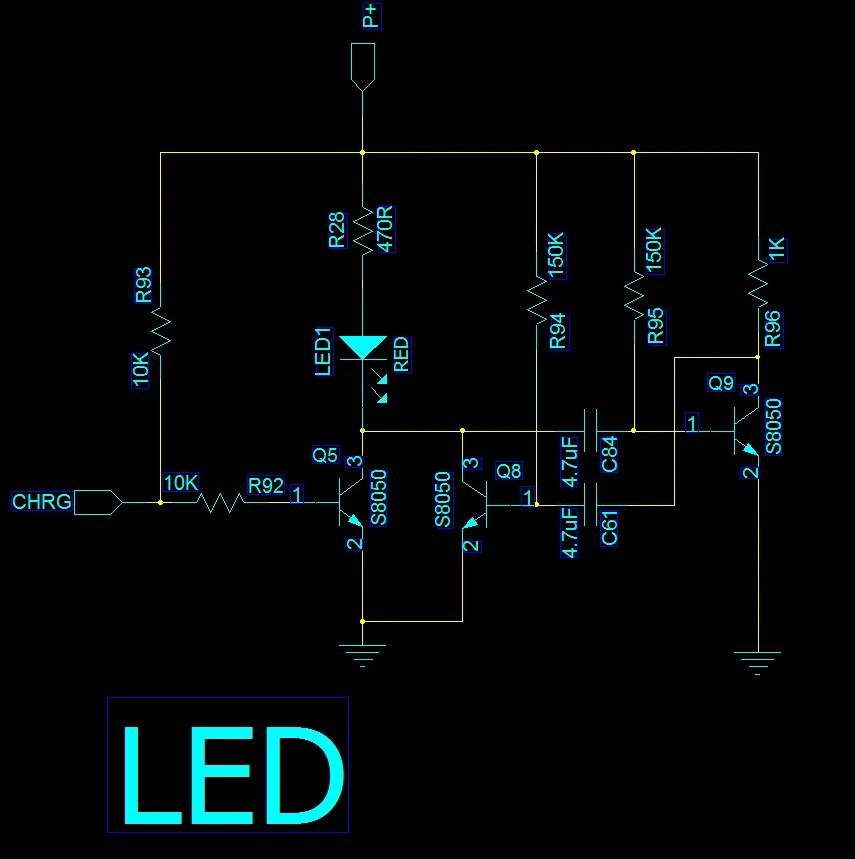 电源充电指示灯闪烁电路图,电路灯闪烁原理图