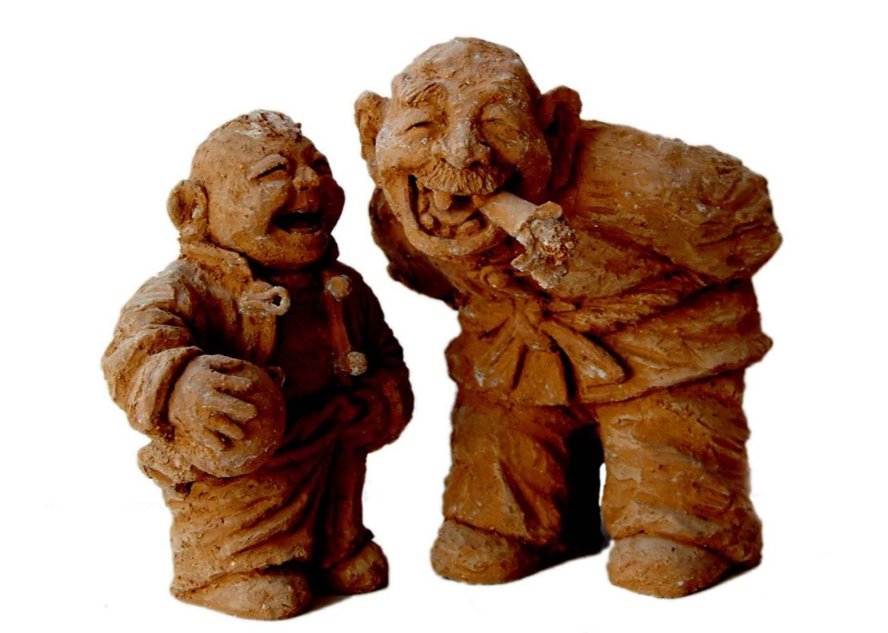 中国民间艺术捏泥人,捏泥人的老艺人