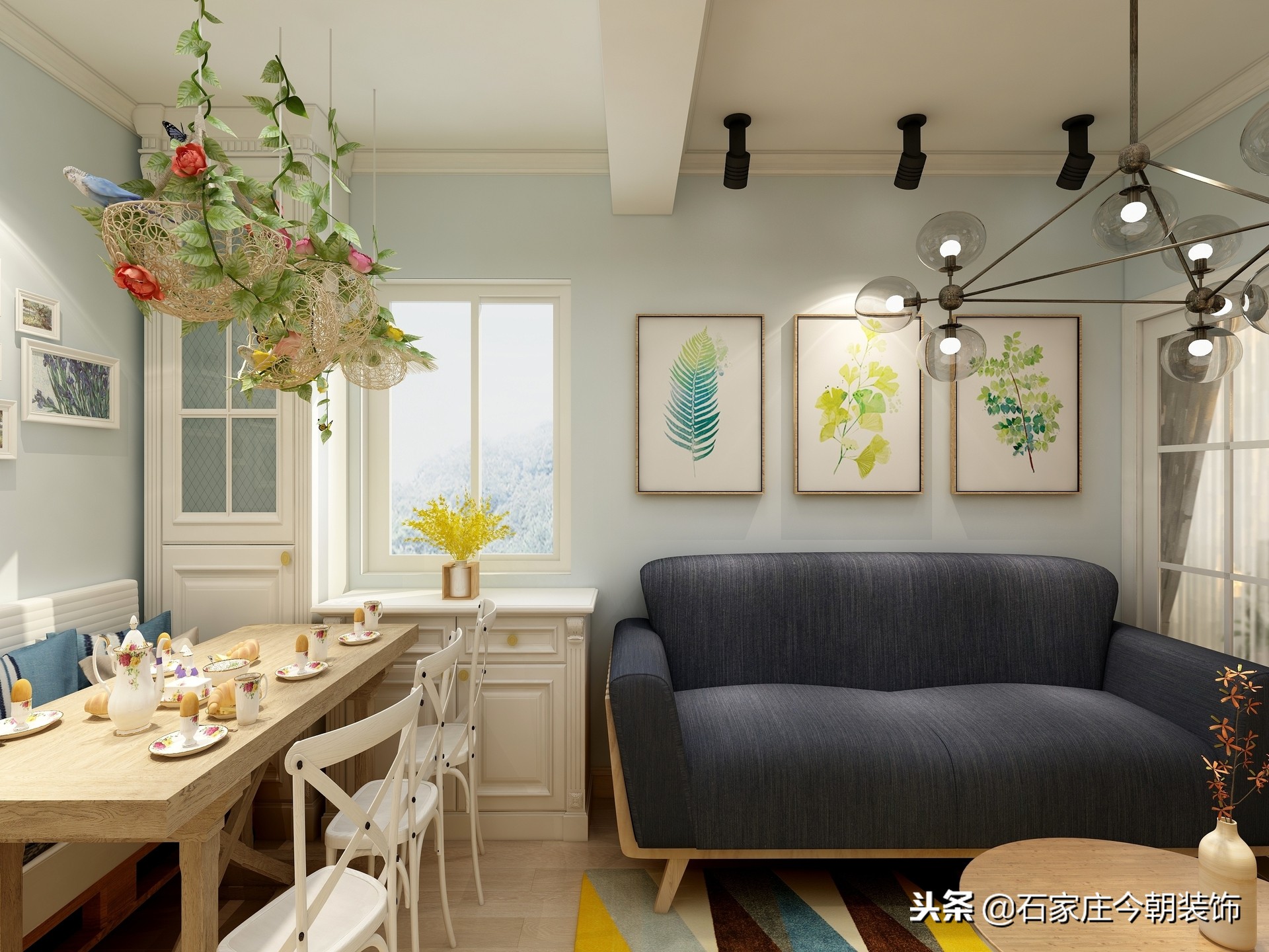 小清新北欧风格电视柜,小清新极简北欧风格