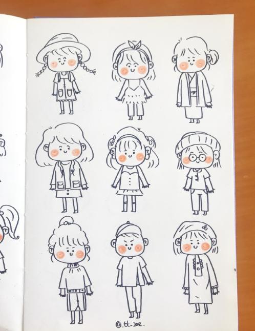 如何画小人简笔画,推爱心小人简笔画