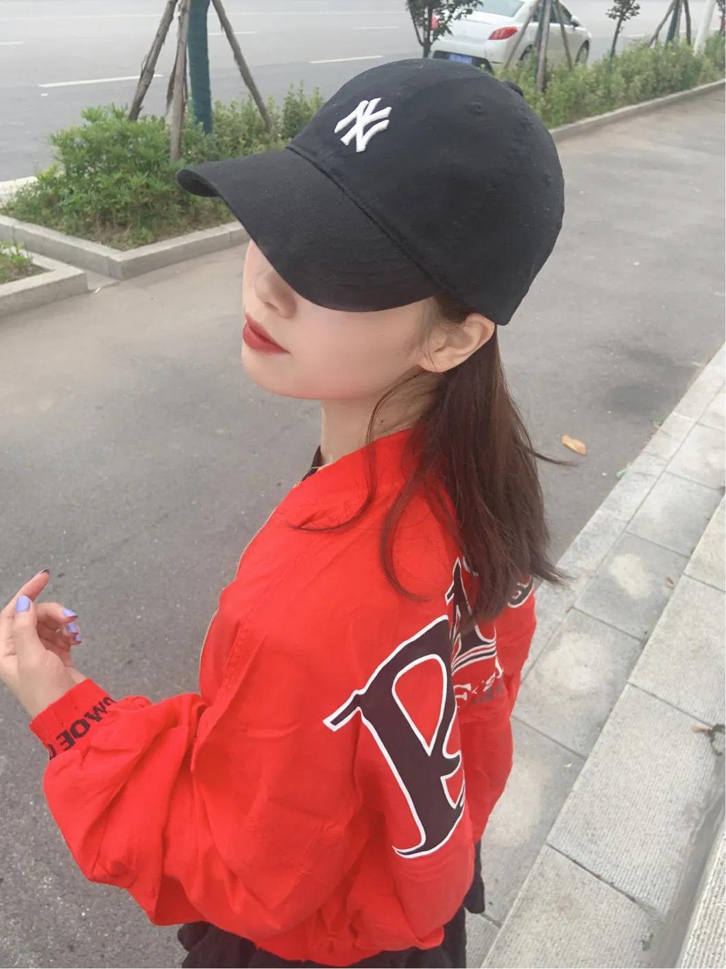 mlb小标棒球帽,mlb暗红色棒球帽搭配