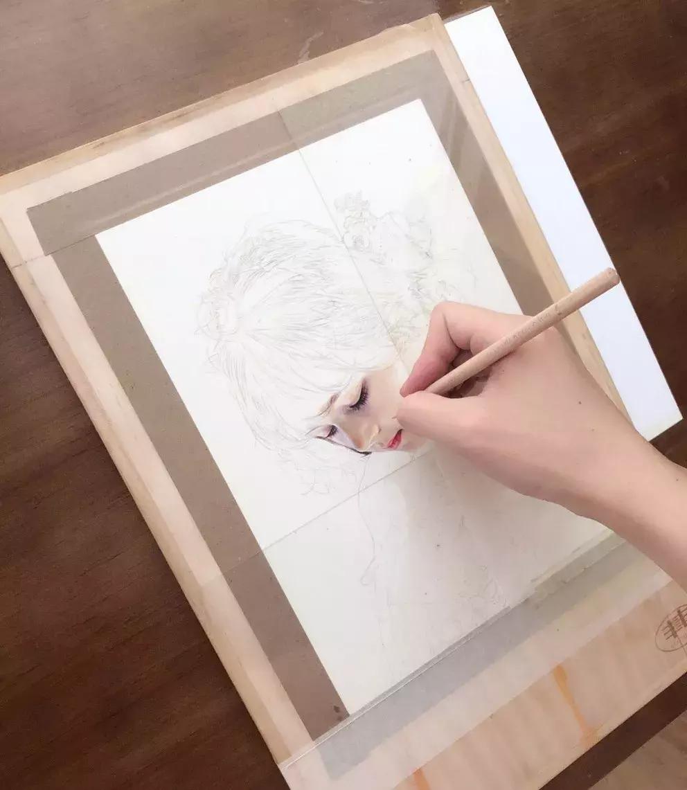 写实彩铅画,超好看素描画迪丽热巴