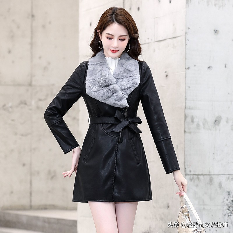 皮衣洋气外套搭配男生,时髦中长款皮衣外套怎么搭配好看