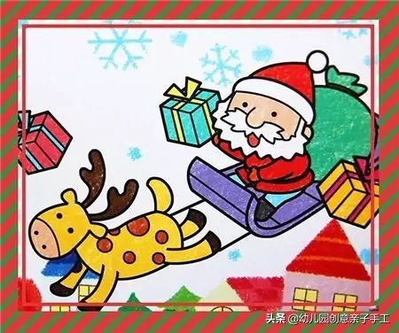 圣诞节儿童画画,圣诞节画画作品大全12岁