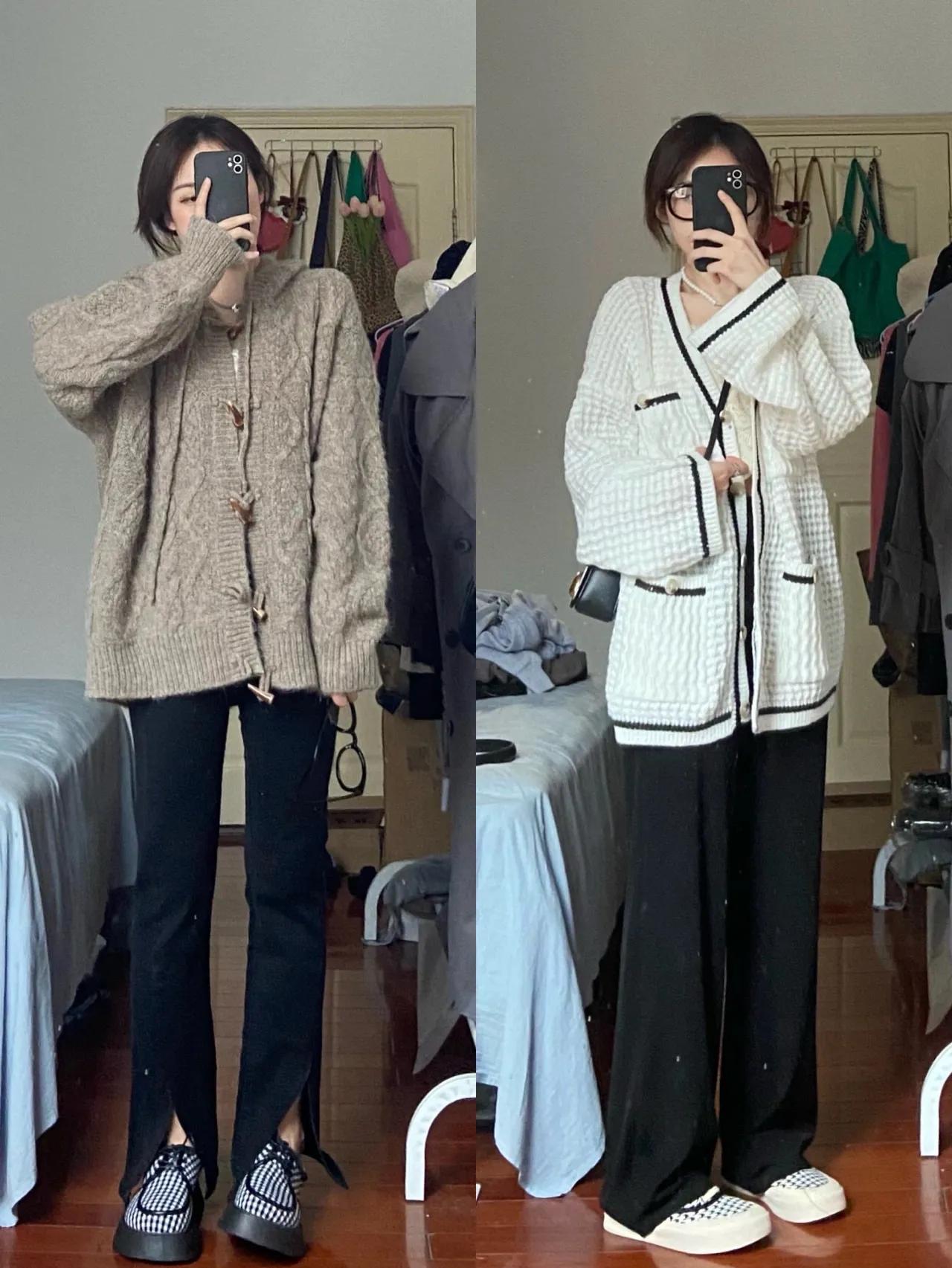 小个子韩系毛衣穿搭,毛衣和西装搭配韩系