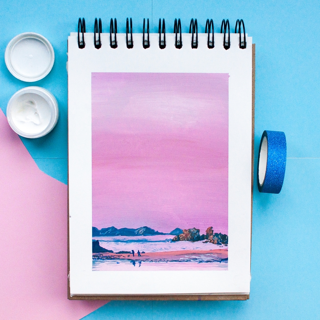 水彩手绘风景,sketchbook水彩手绘