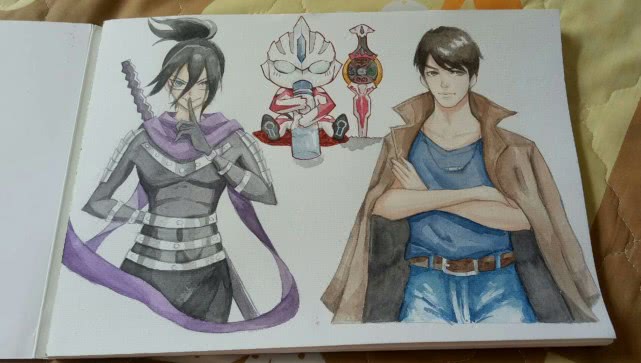 练习记录，新的一本水彩本画完了，照比三年前进步不少欸