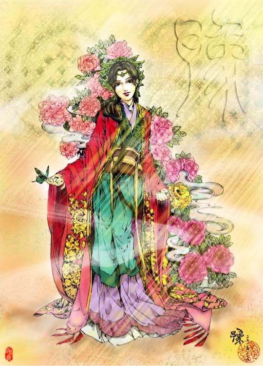 汉服四季插画图案大全,最美传统汉服插画