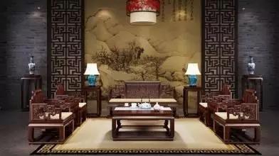 红木沙发适合什么客厅,一套红木沙发