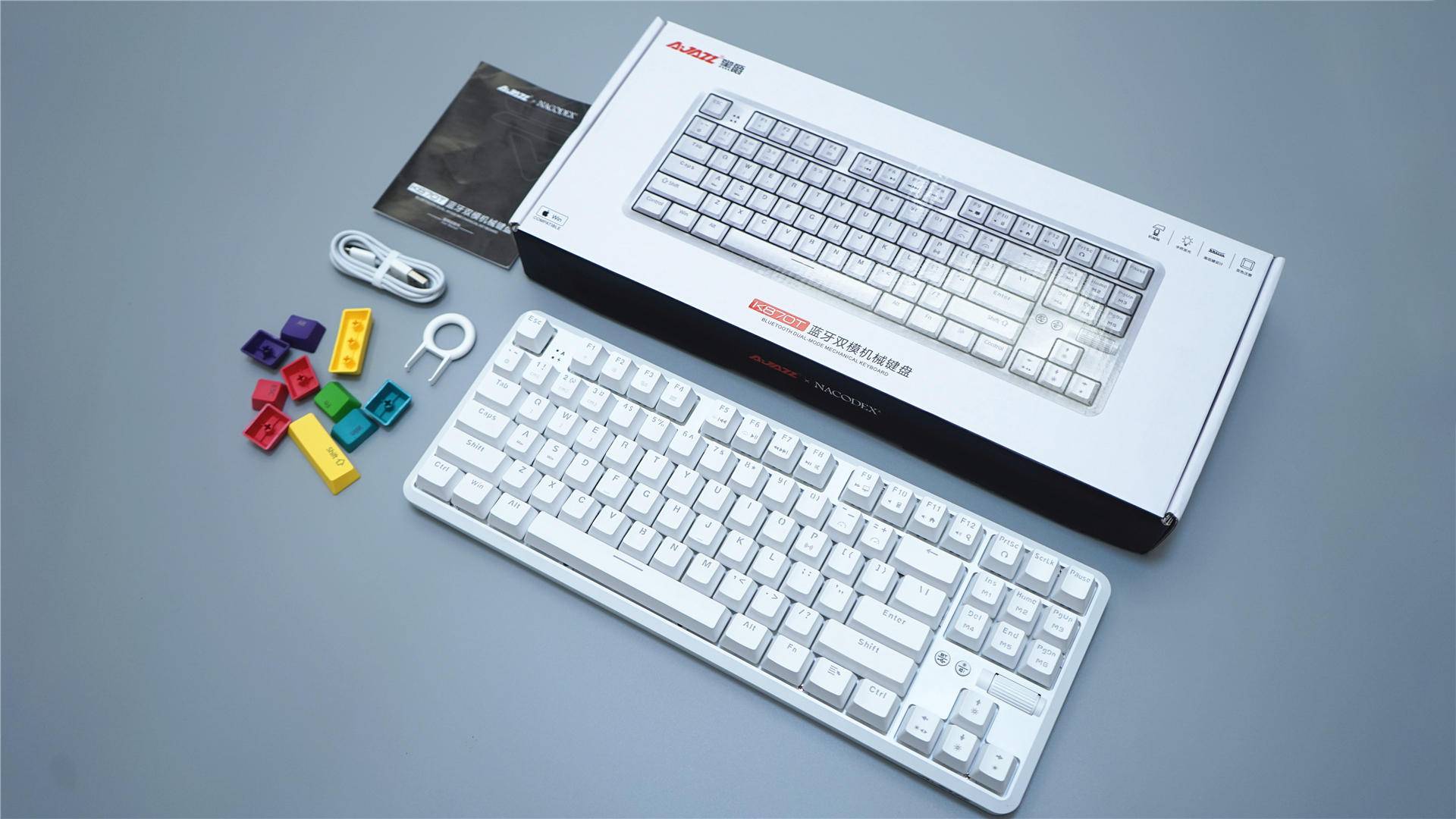 黑爵K870T机械键盘,ajazz黑爵k870tmacbook