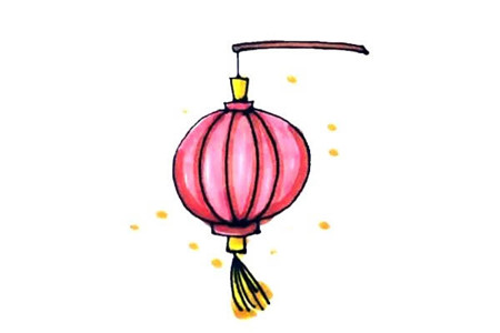 简笔画灯笼的画法,儿童简笔画灯笼的画法