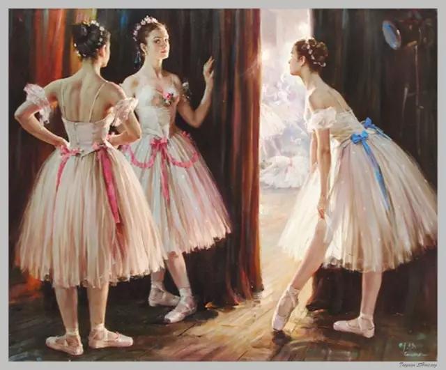 他偷看老婆同事跳舞25年，画下这曼妙的人体油画，还卖了1200万