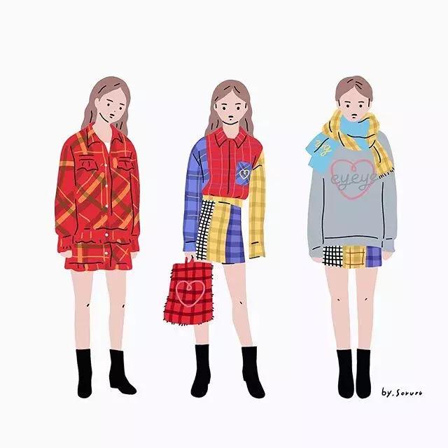 她笔下的可爱女孩，让你看懂穿衣打扮的正确要素~