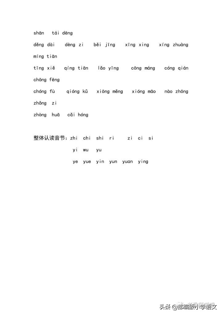 小学一年级语文拼音练习大全，从单个声母韵母到完整句子的练习