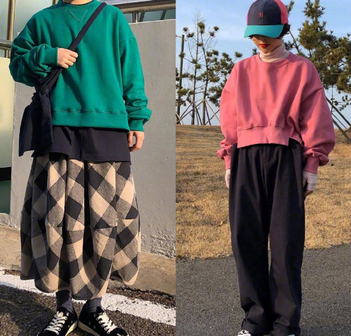 韩版宽松直筒垂坠感阔腿裤男,韩版洋气直筒阔腿裤