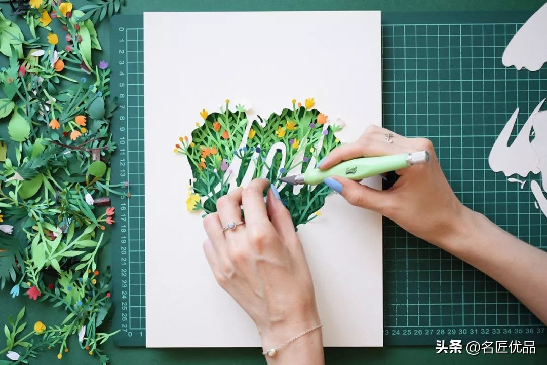 适合做多层立体纸雕的图,屋子半立体纸雕