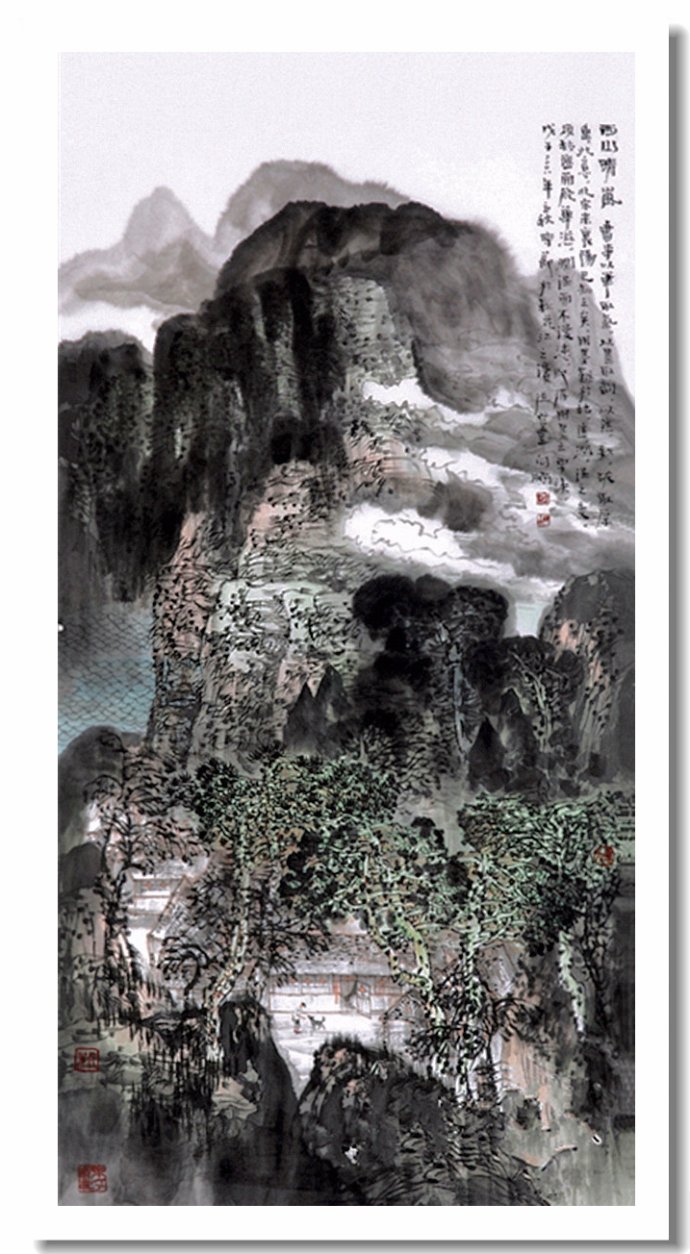 李向鸿山水画精品欣赏,李雁飞写意山水画