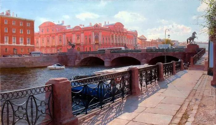 俄罗斯艺术家AydemirSaidov的人体绘画,花间的美丽少女