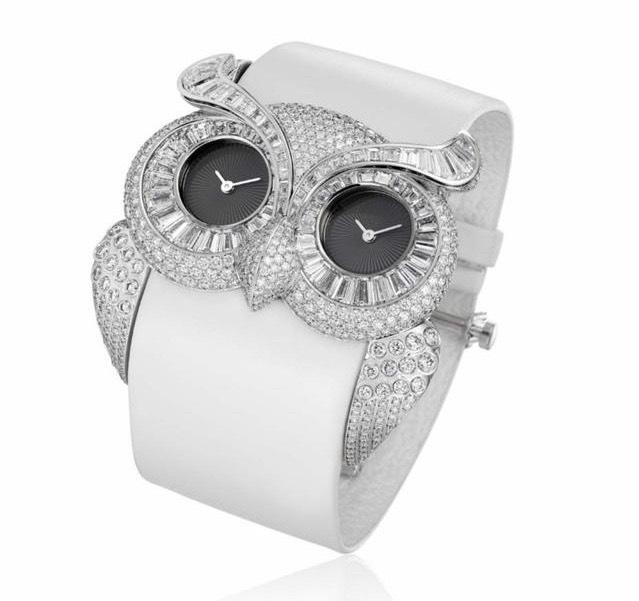 萧邦快乐七钻腕表长方形表盘,萧邦玫瑰金奢华月相腕表