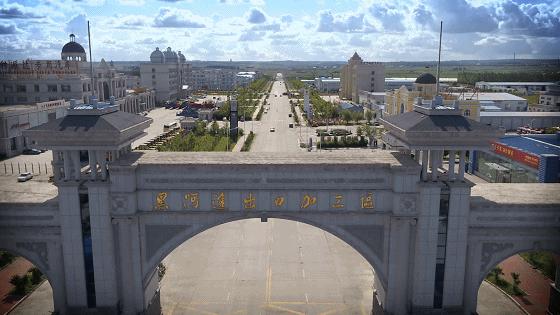 中俄双子城地图位置,中俄边境双子城黑河市