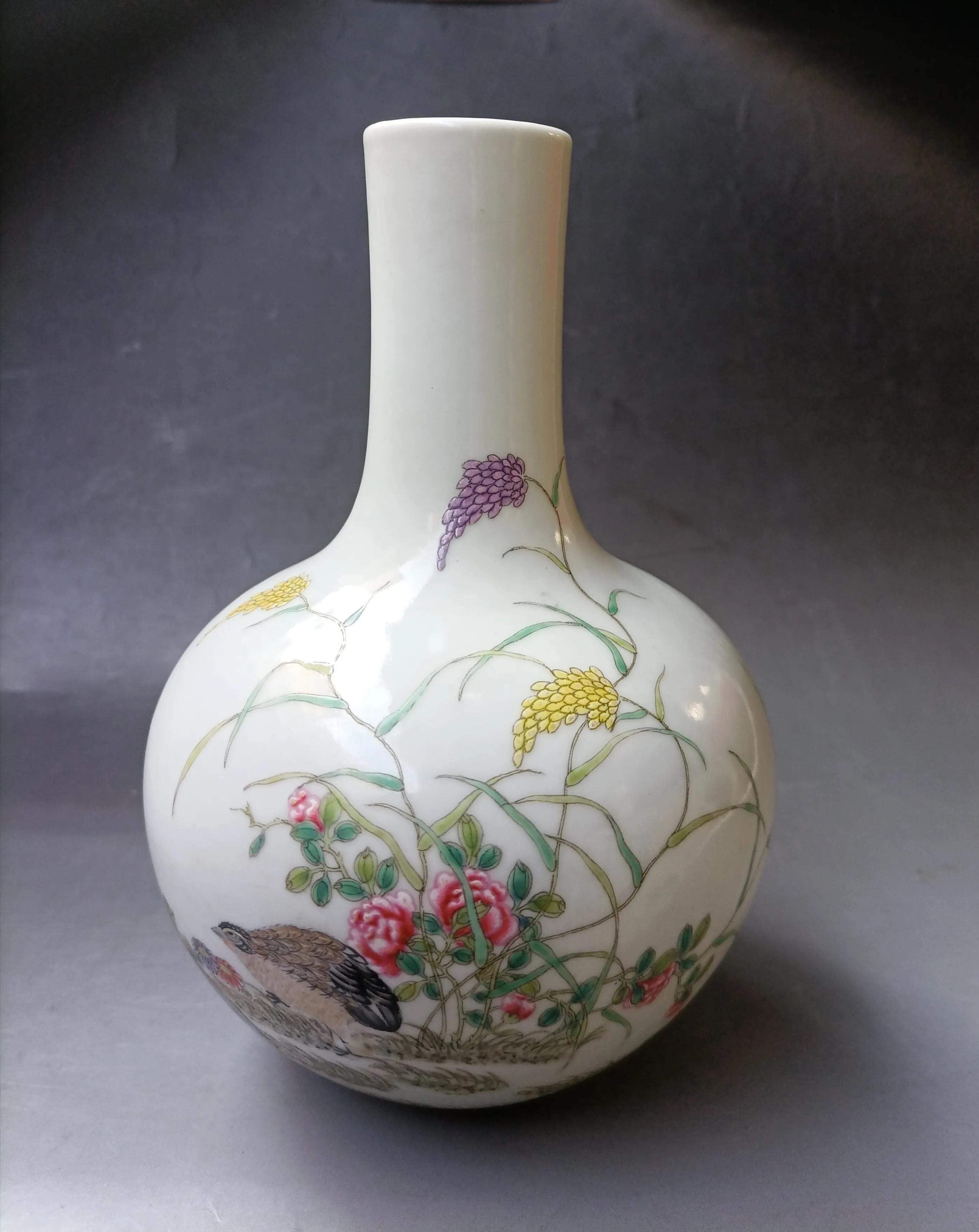 高档天球瓶,粉桃天球瓶