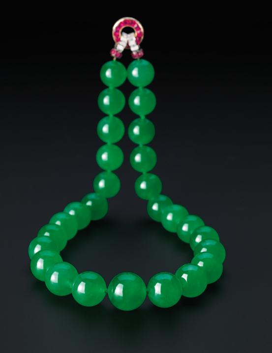 收藏一件古玩的感受,卡地亚古董珠宝翡翠项链