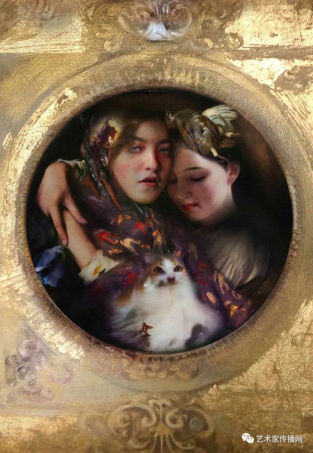 梦幻油画少女唯美图片,梦幻少女绘画图片