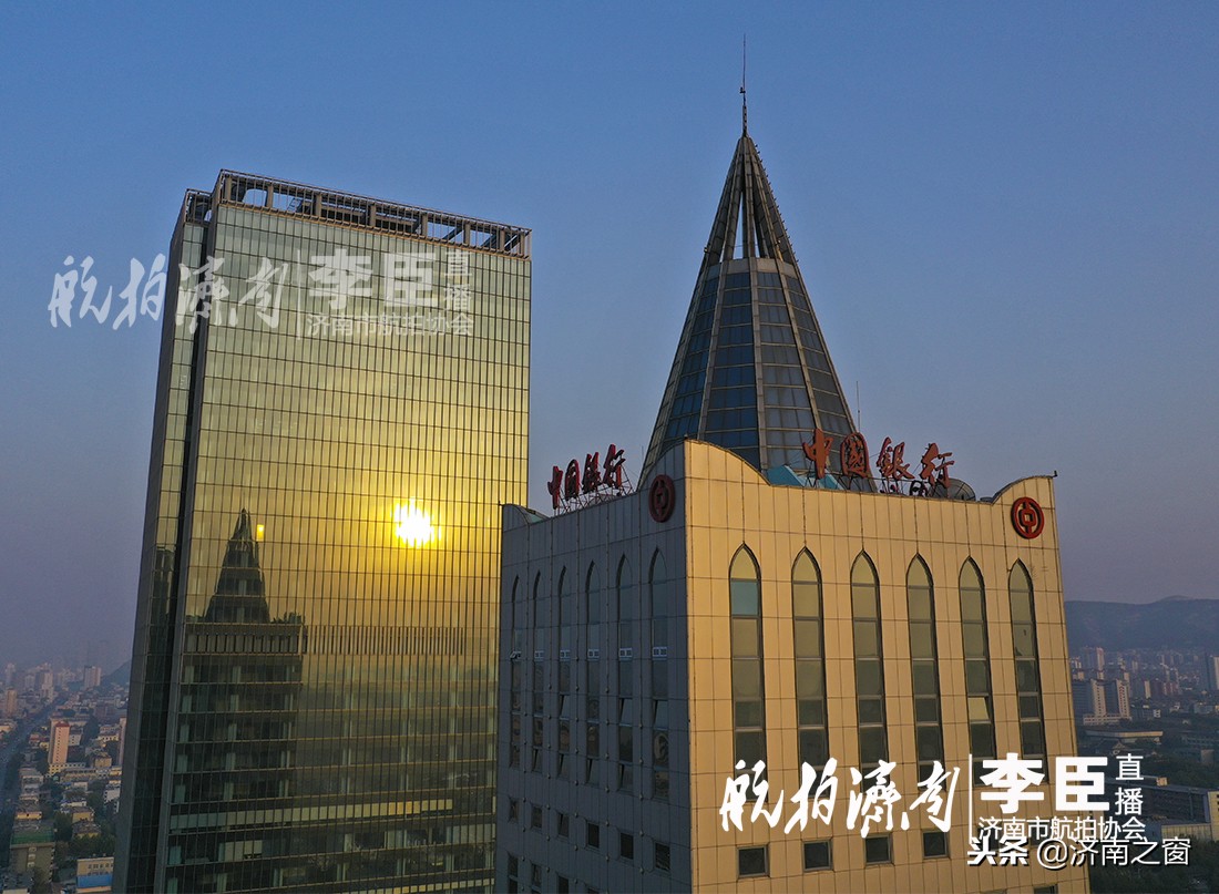 航拍泺源大街,济南市历下区航拍街区