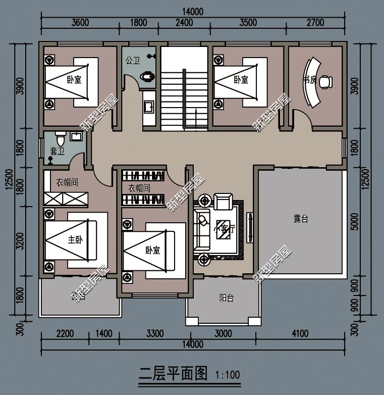 18米宽10米进深双拼两层别墅图纸,农村两层别墅怎么建