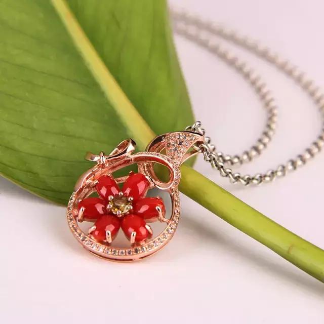 红珊瑚珠宝纯天然图片,红珊瑚珠宝配饰