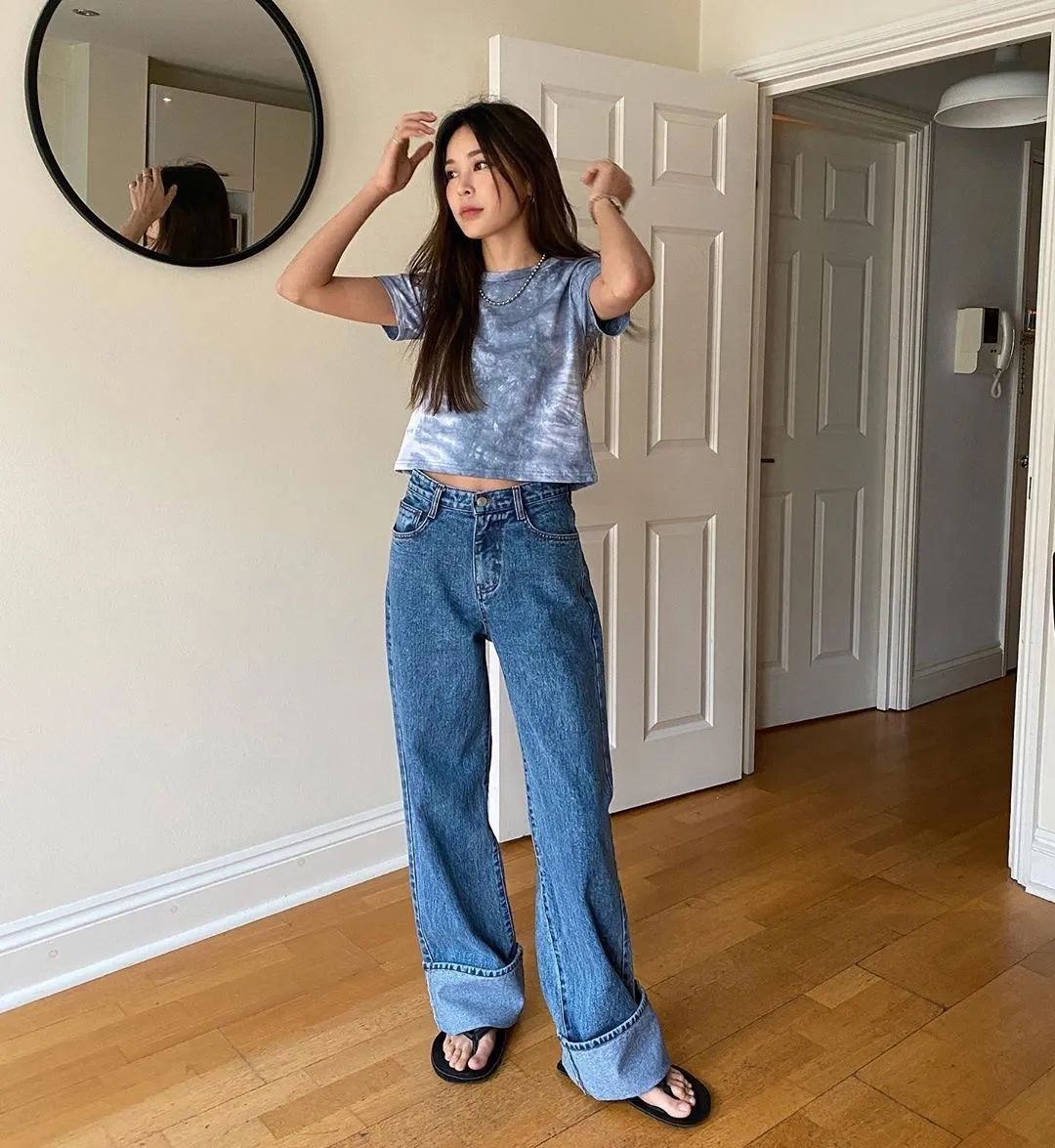 老爹裤的搭配才时髦,老爹裤让你显瘦又时髦