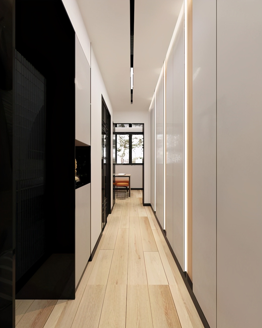 套内40平米二房一厅设计图,一体式干湿分离卫浴房