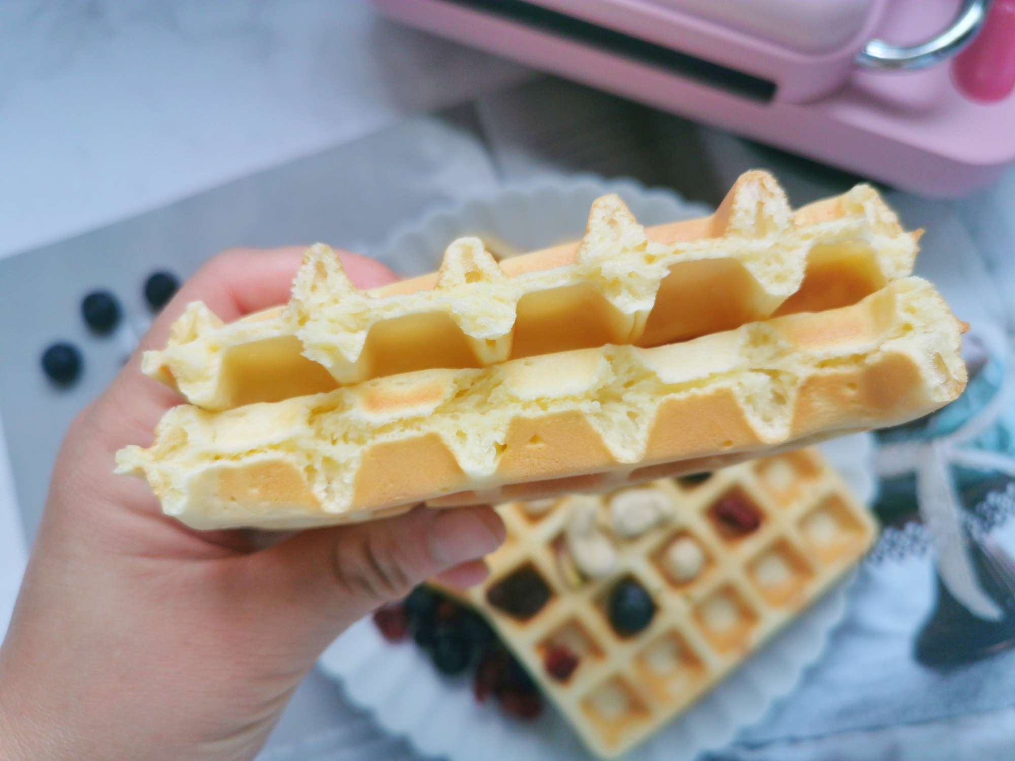 华夫饼不用泡打粉的做法,华夫饼不用机器家常做法