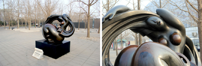 北京鸟巢附近雕塑,鸟巢雕塑效果图