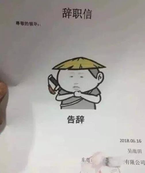 最奇葩的辞职信表情包,史上最奇葩的辞职信