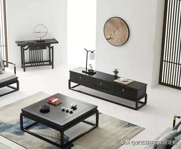 新中式家具客厅布置,新中式家具打柜子效果图