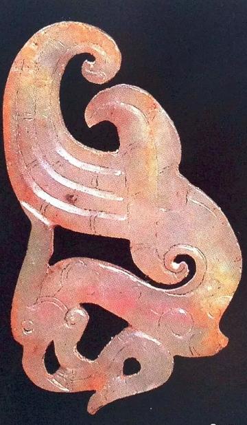 古玉凤鸟各时期特征,凤鸟图案的清代古玉