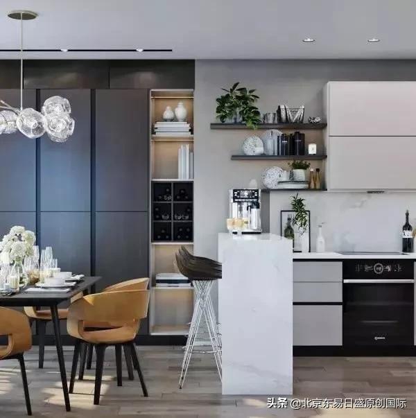 餐厅厨房一体化设计的6个方案,中厨西厨餐厅厨房一体设计