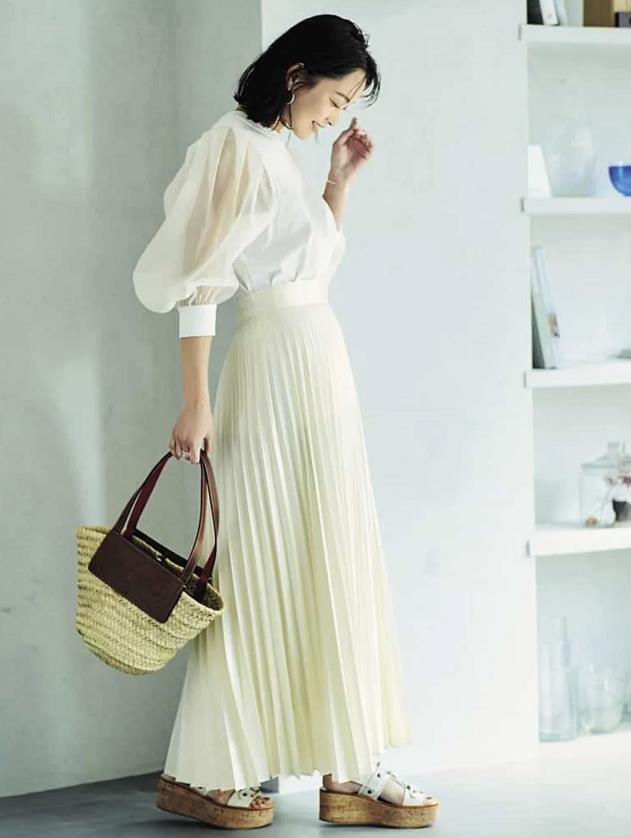淑女气质服装搭配40岁半身裙,半身裙穿搭夏季45岁左右穿