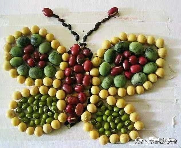 做五谷手工画需要什么豆子,儿童手工制作五谷杂粮贴画