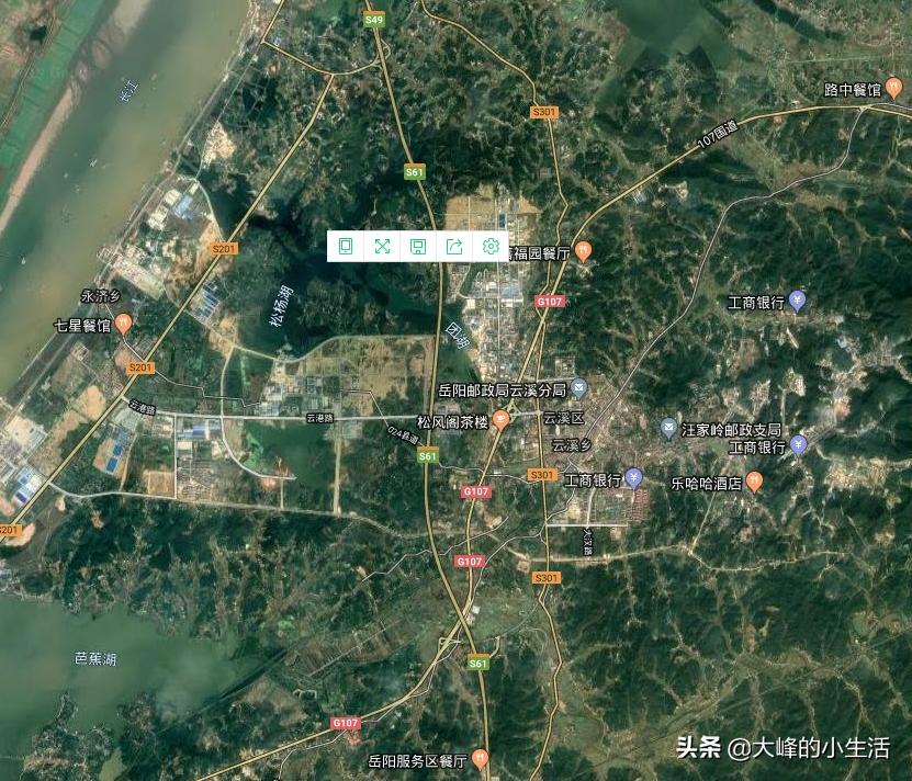 岳阳市卫星地图,岳阳卫星地图30年的变化