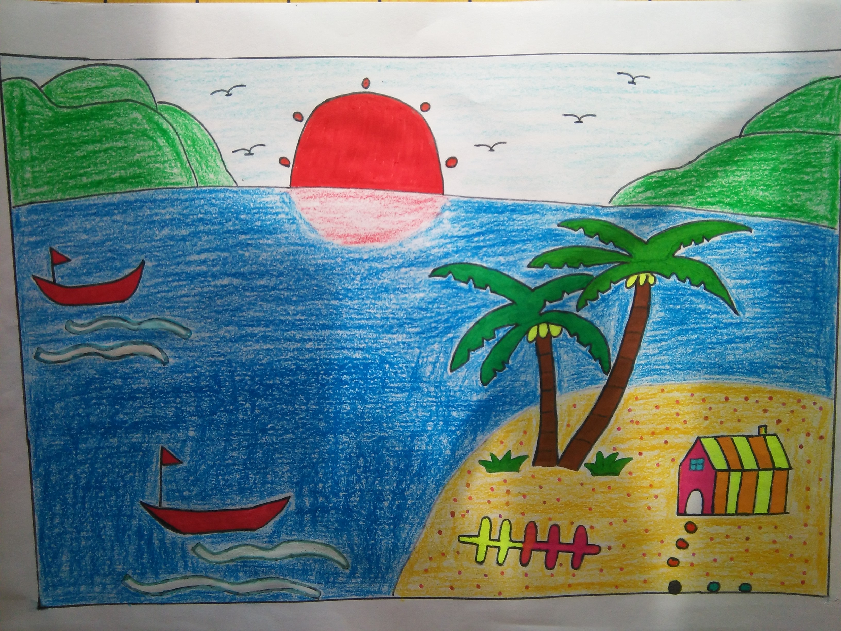 少女心爆棚的又简单的简笔画,安静女孩彩色简单简笔画图片