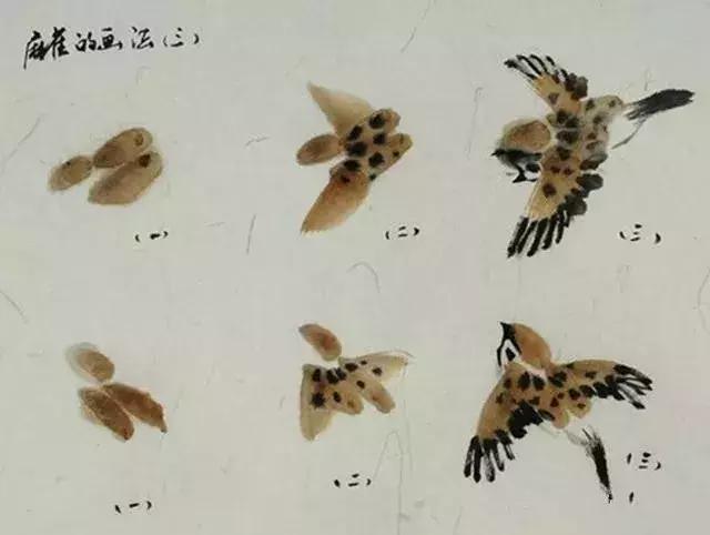 写意花鸟配景石的画法,干货写意花鸟类的画法