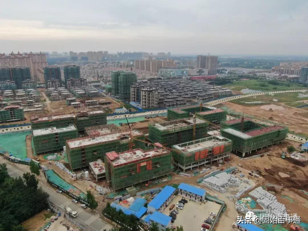 航拍河南固始的县城的全景,固始航拍全景视频