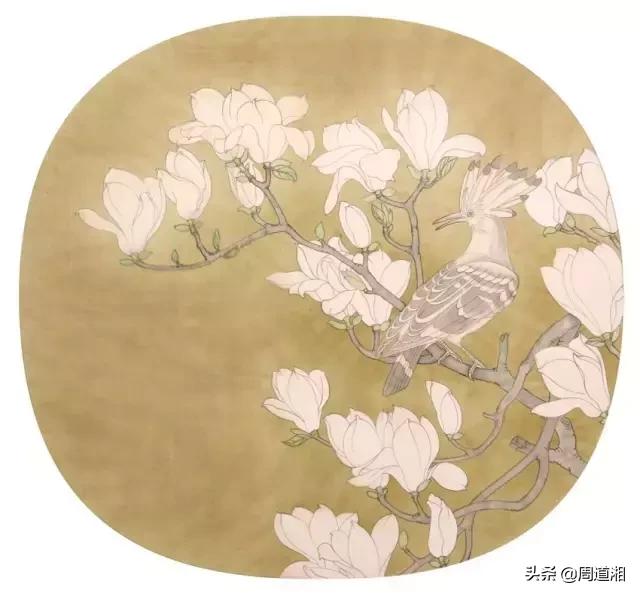 宋人工笔花鸟临摹步骤,工笔花鸟玉兰的画法