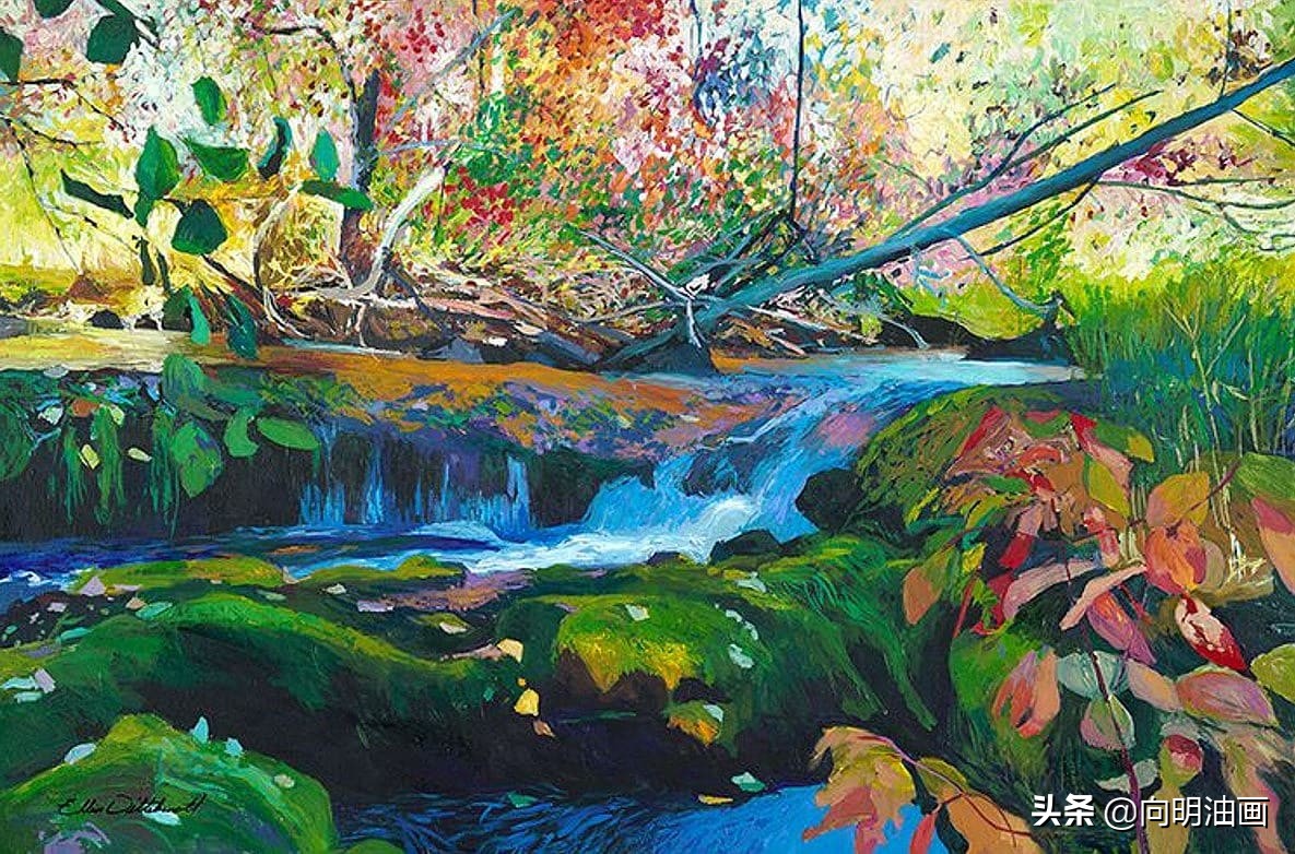 美国艺术家艾伦·迪特布兰特魔法森林的叶子沙沙作响