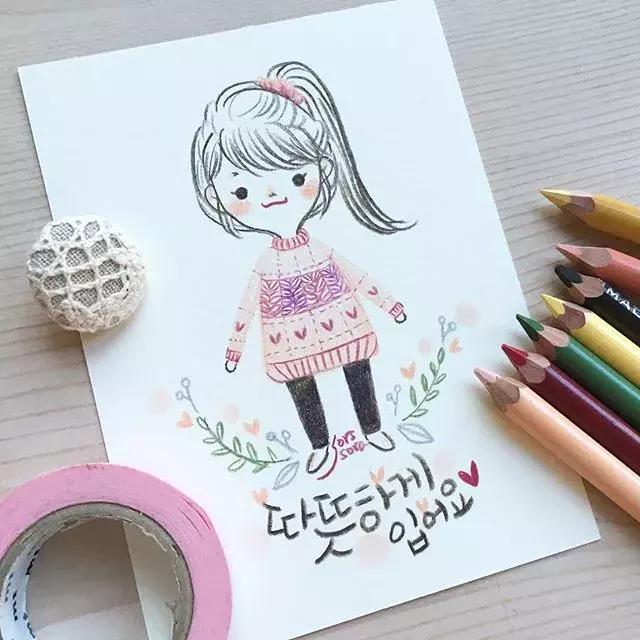 哈士奇的简笔画图片用彩铅画的,儿童彩铅简笔画6-12岁美观小人