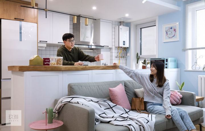 一字型厨房怎么设计高低台,厨房橱柜高低台设计效果图